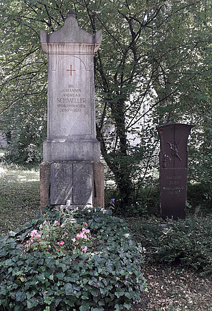 Das Grab von Schmeller auf dem Alten Südlichen Friedhof in München (Gräberfeld 2, Reihe 7, Platz 40; Quelle: Felicitas Erhard)